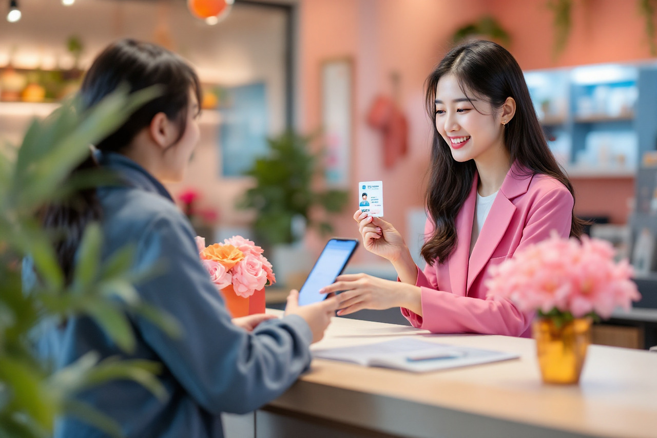 모바일 신분증 사용모습