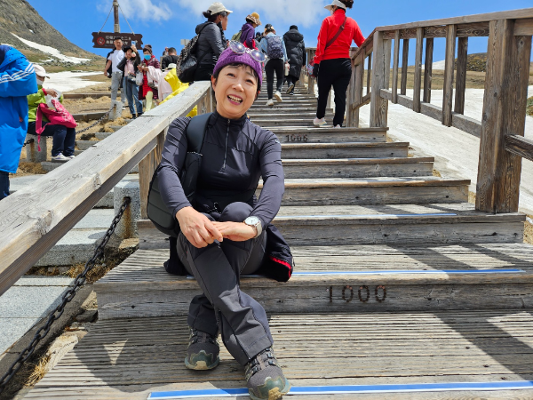 백두산 천지를 보러가는 계단 1000