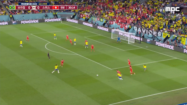 중거리슛 날리는 브라질