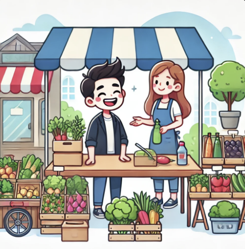장사하는 모습