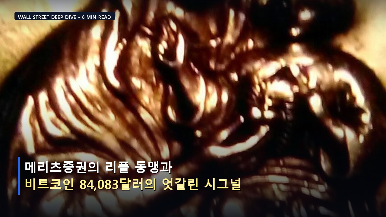 메리츠증권의 리플 동맹과 비트코인 84,083달러의 엇갈린 시그널