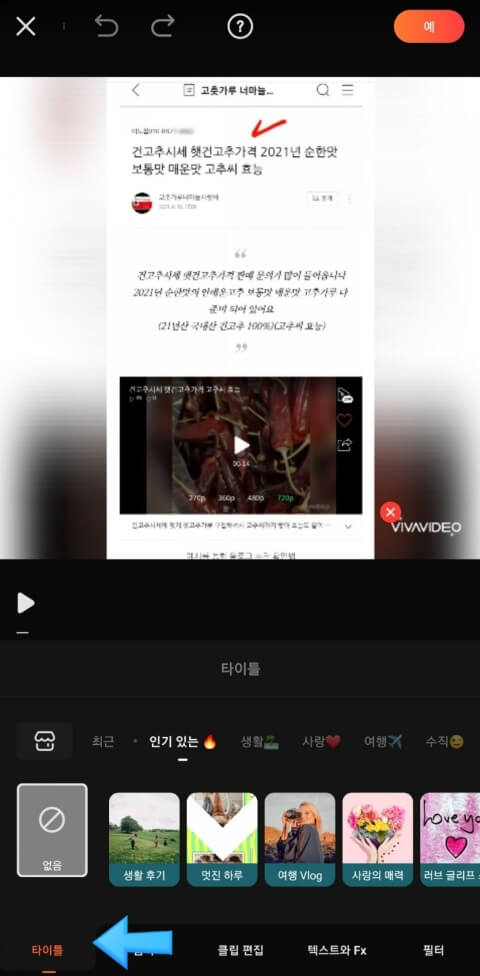 비바비디오 타이틀