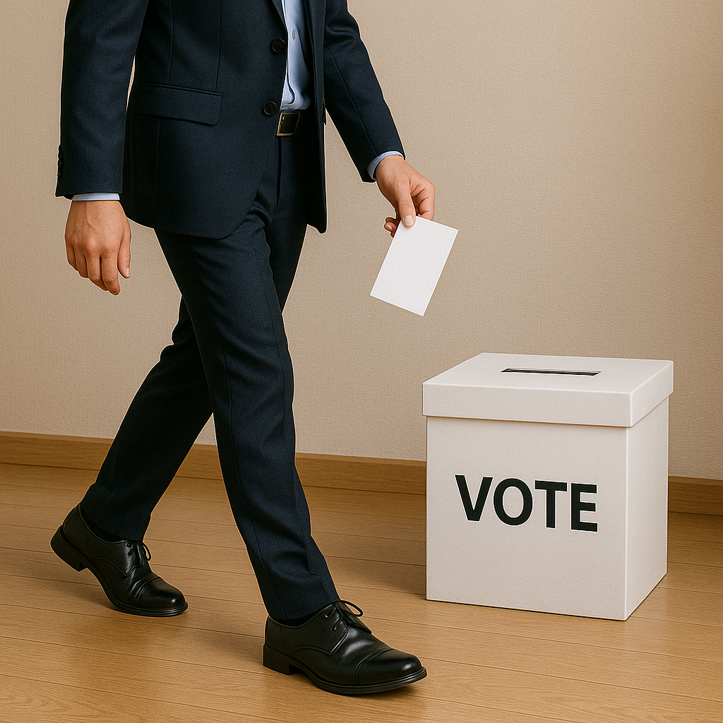 투표하러 가는 이미지