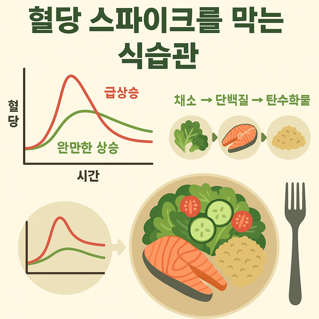 혈당 스파이크를 막는 식습관 관련 사진