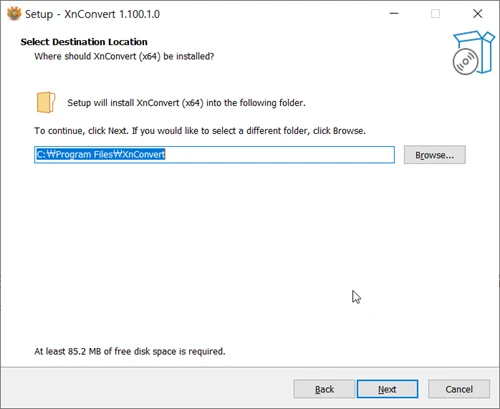 설치 디렉토리 선택