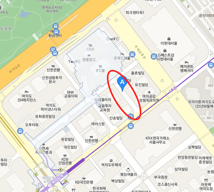 신흥증권 앞 노상공영주차장 위치