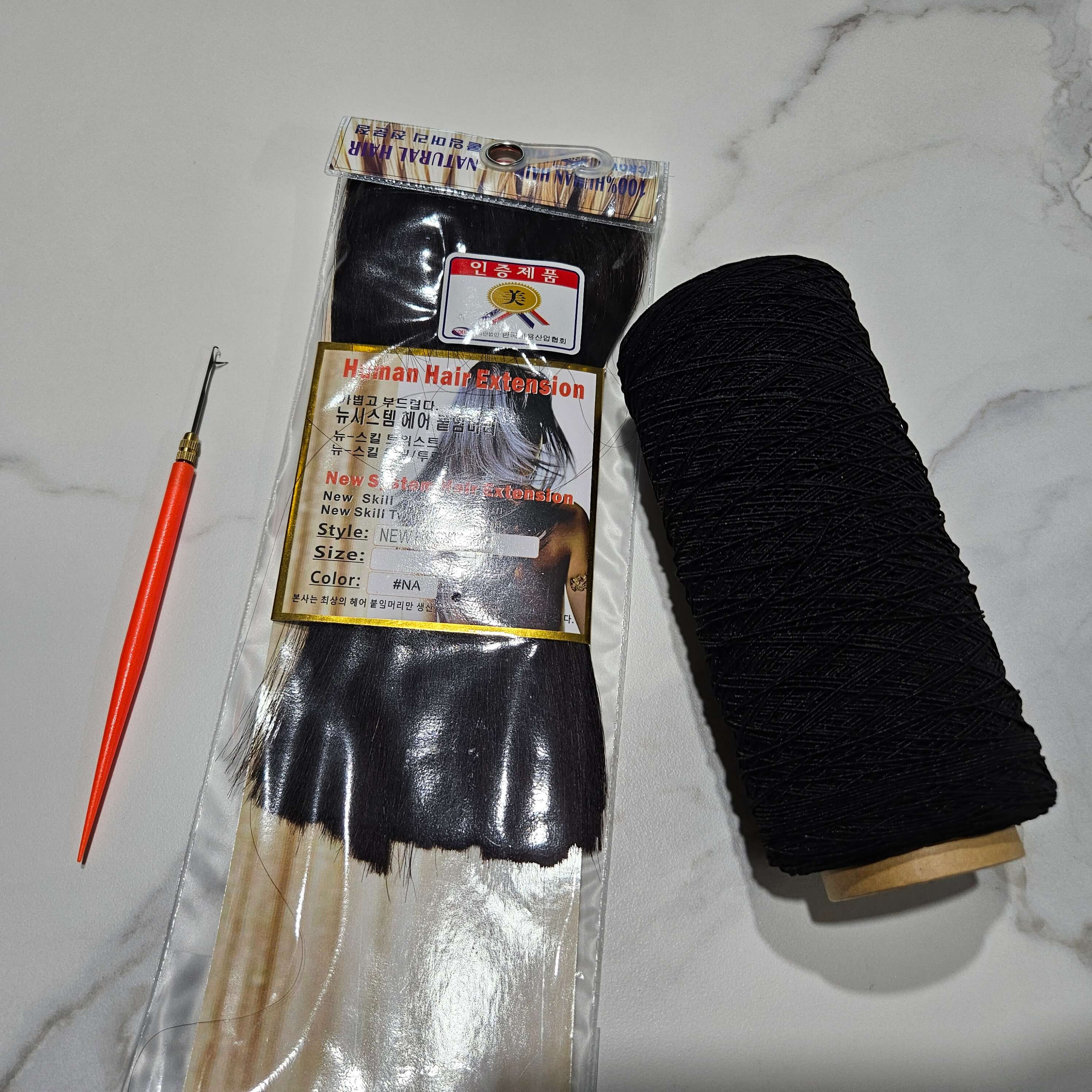 남자 M자탈모 붙임머리