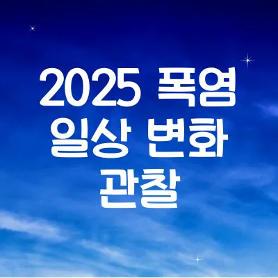 2025 무더위가 만든 변화