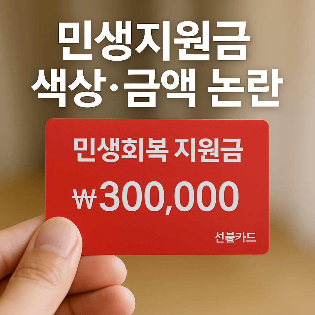 민생회복지원금이 배포되면서 발생한 논란들