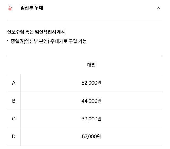 임산부 우대