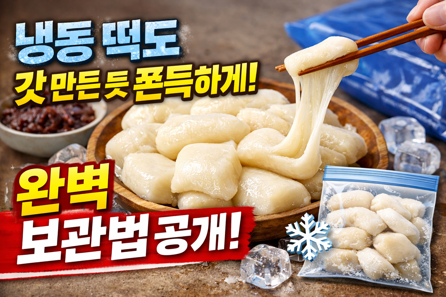 냉동 떡도 갓 만든 듯 쫀득하게