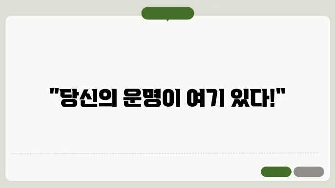 운세 해석을 위한 포스텔러의 비밀 노하우