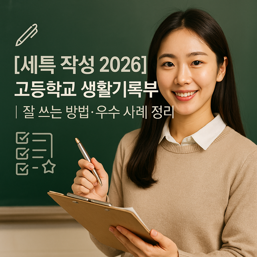 [세특 작성 2026] 고등학교 생활기록부 ｜ 잘 쓰는 방법·우수 사례 정리