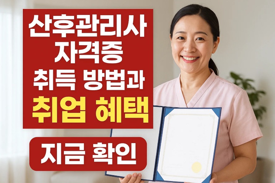 산후관리사 자격증 취득 방법과 취업 혜택 지금 확인