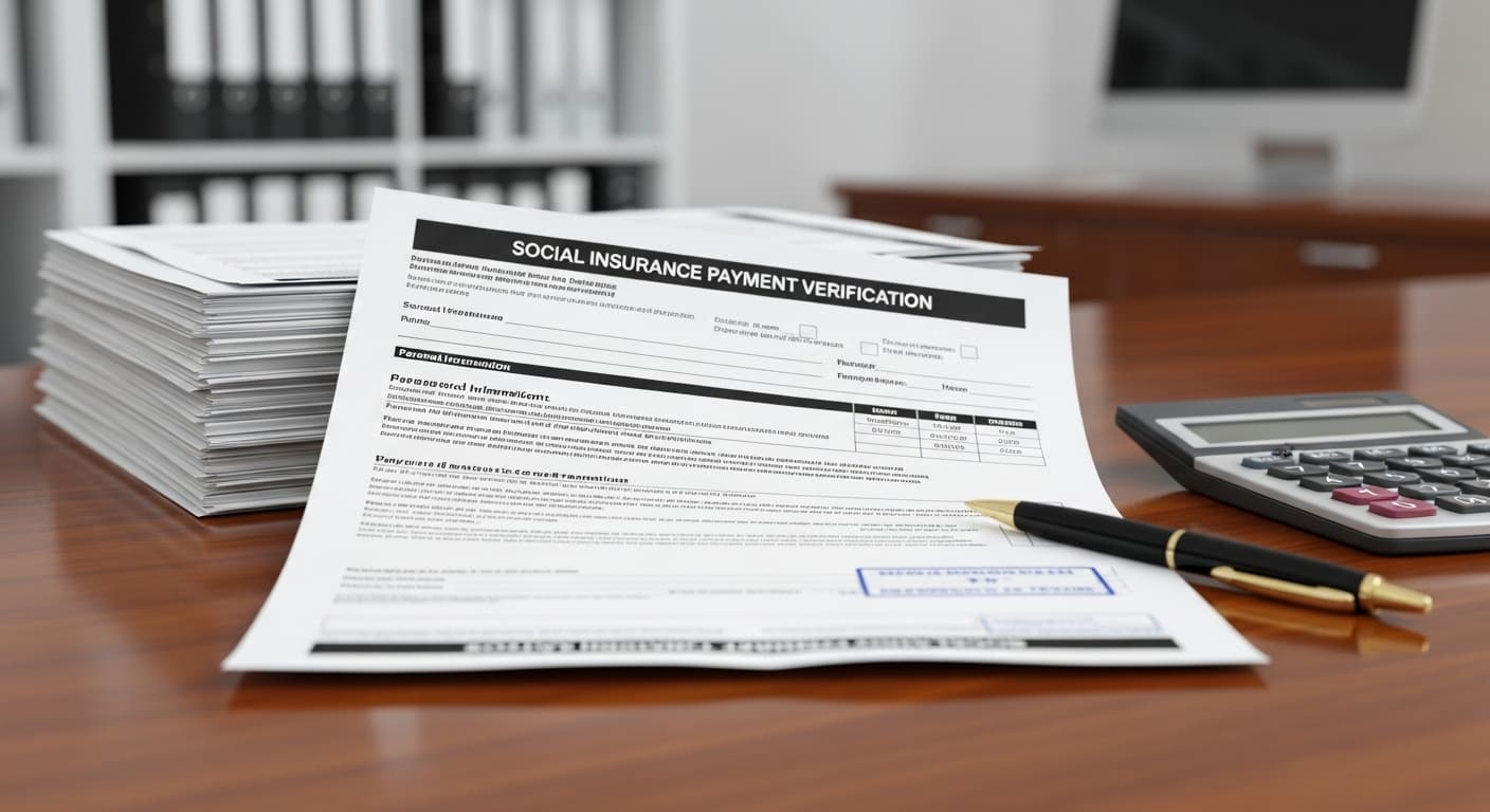 4대보험 완납증명서 발급 서류 장면