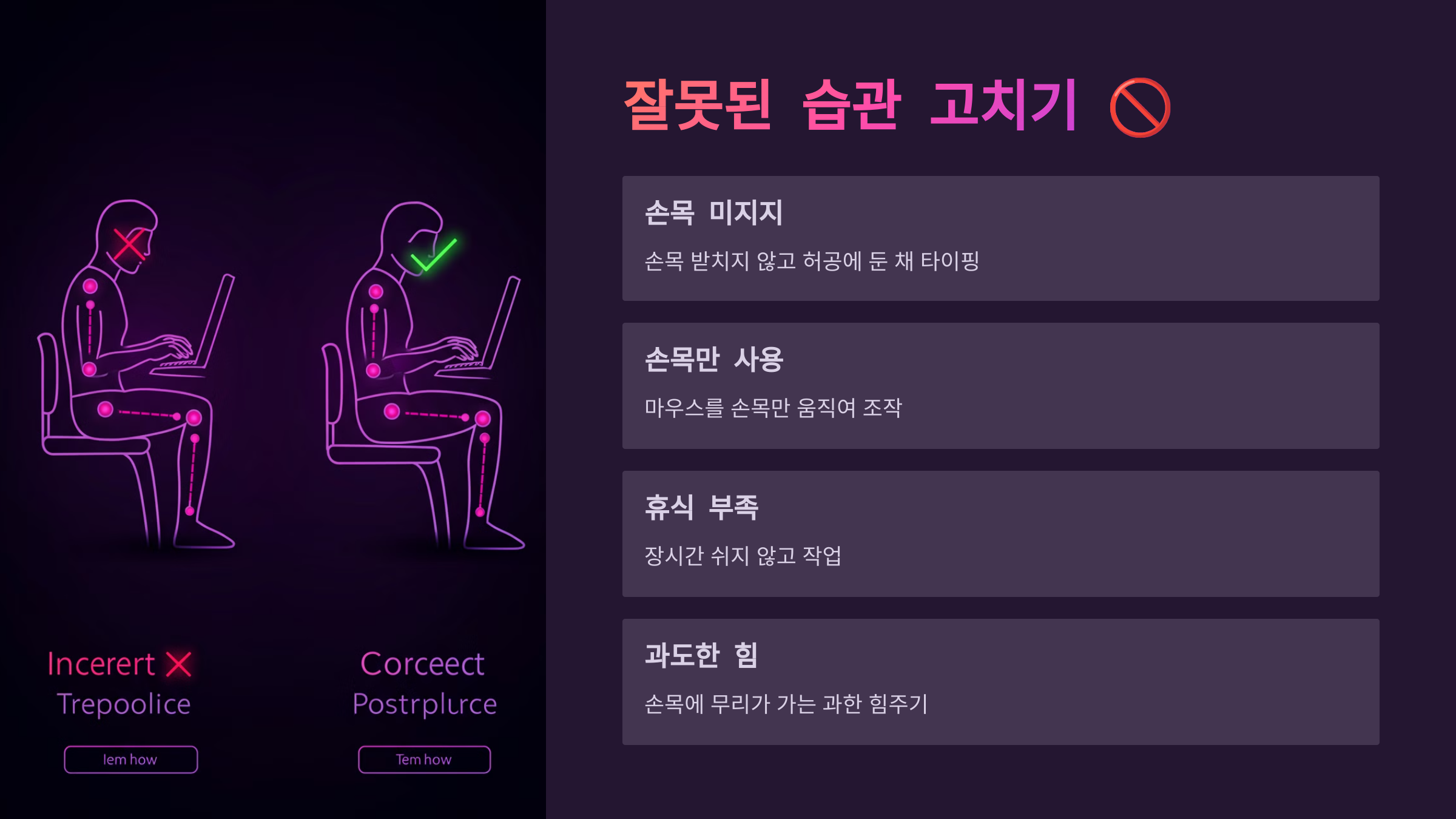 잘못된 습관 고치기