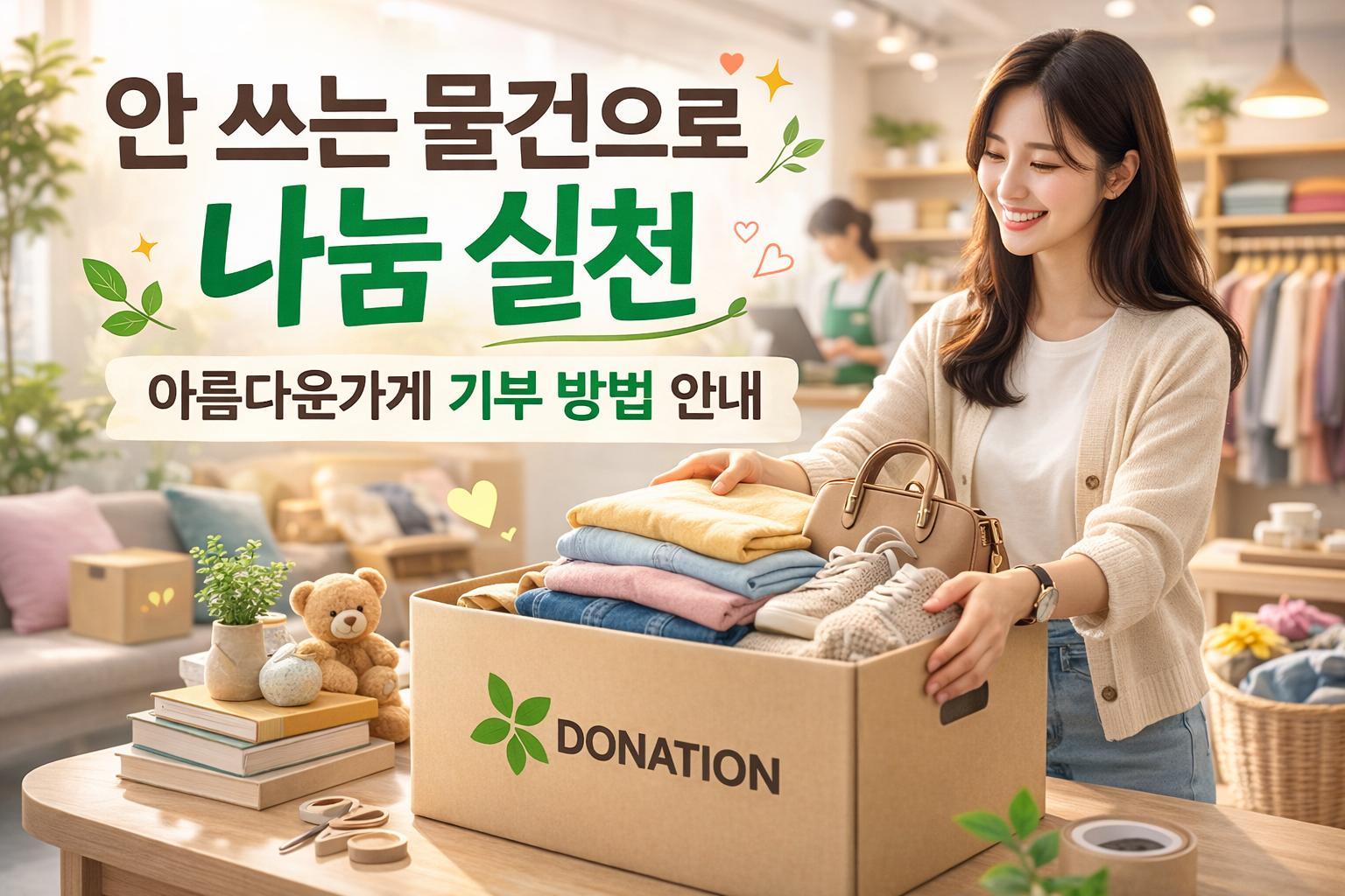 안 쓰는 물건으로 나눔 실천, 아름다운가게 기부 방법