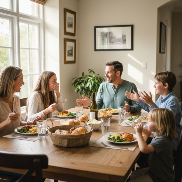 서양의 가족 식사에 대해 알어 봅니다.