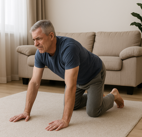 통증 예방을 위한 고양이자세