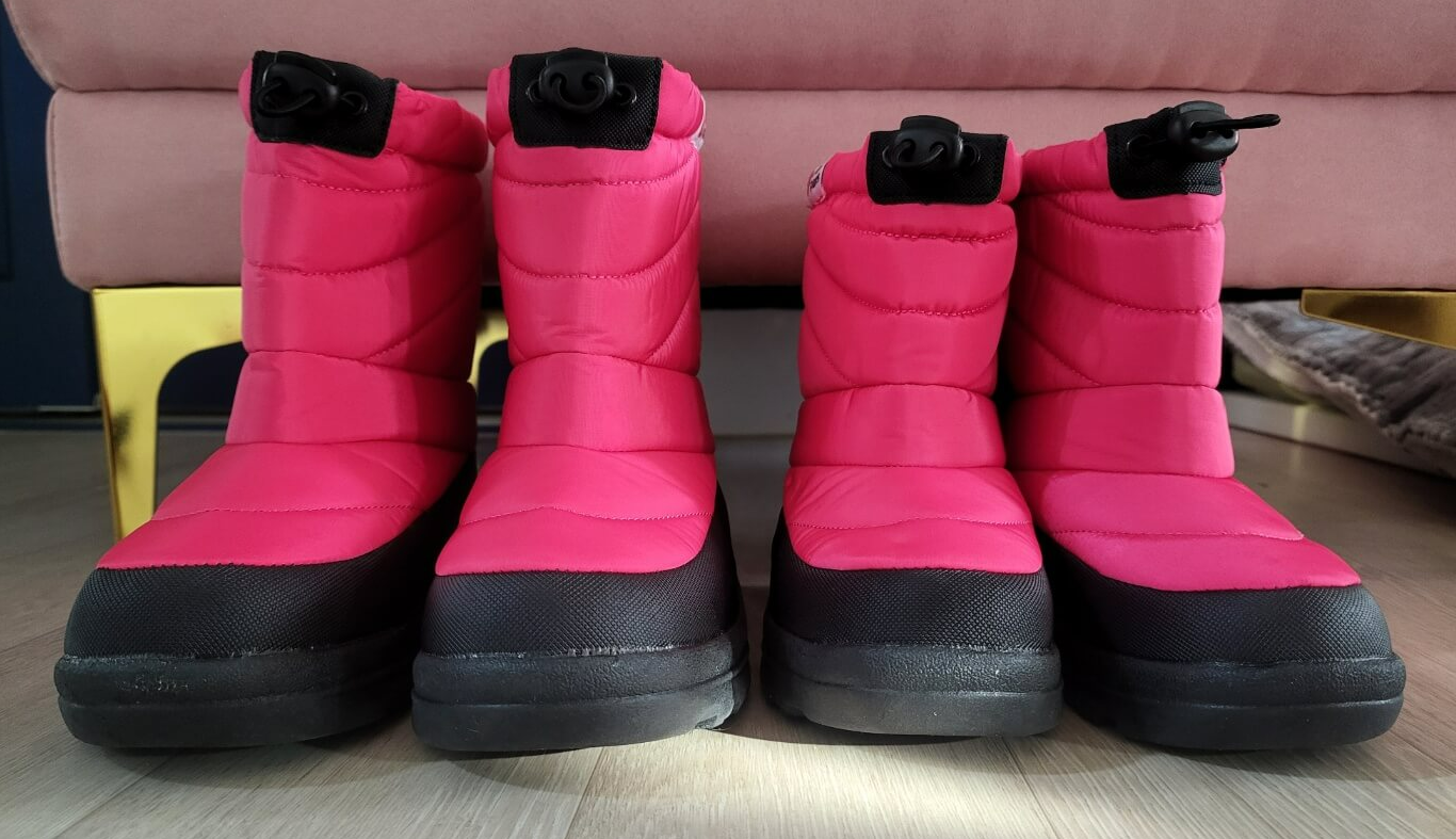 페이퍼플레인키즈 아동용 스트링 패딩 부츠 핑크 220, 190 사이즈