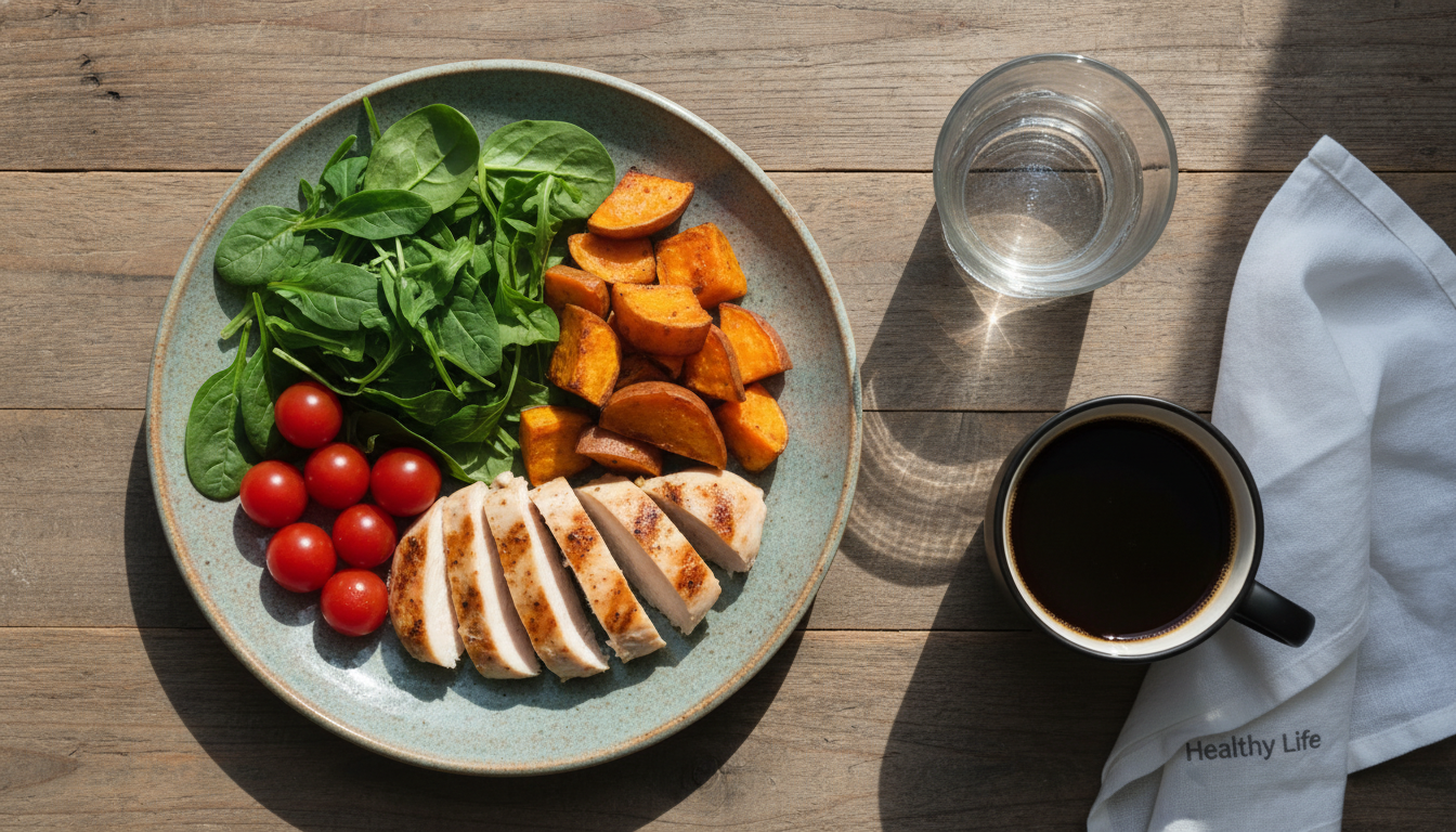 악뮤 이수현의 8kg 감량 비결을 담은 건강한 닭가슴살 샐러드와 고구마 다이어트 식단