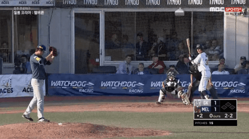 질롱코리아 선발 투수로 복귀해 역투하는 노경은 (SSG 랜더스 이적 전)