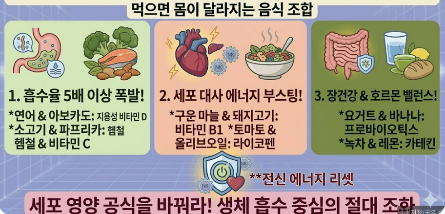 대사 시스템을 깨우는 7가지 음식 시너지 가이드