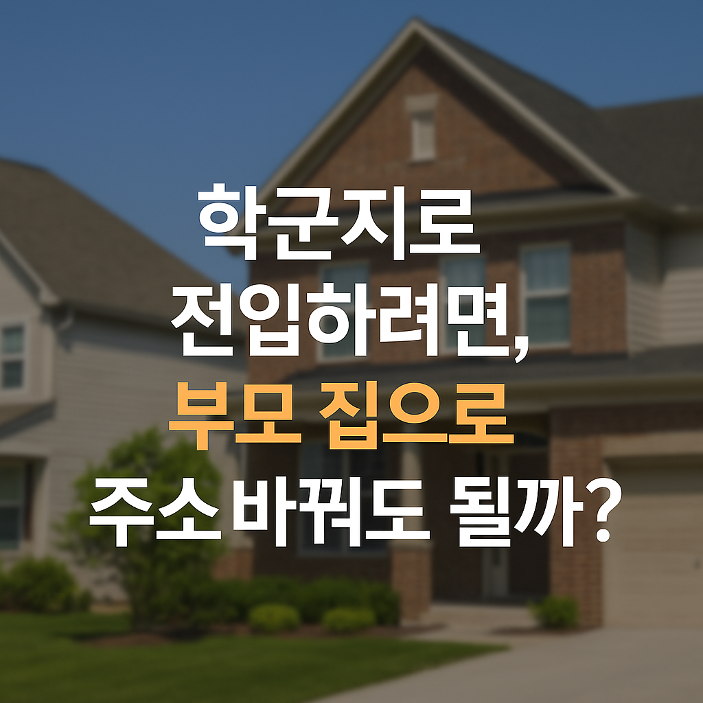 학군지로 이사하고 싶은데, 전입신고는 어떻게 해야 할까?