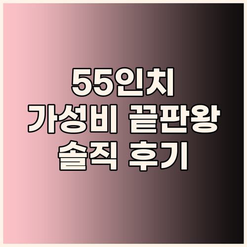 가성비 끝판왕? 무빙큐빅스 55인치 ..