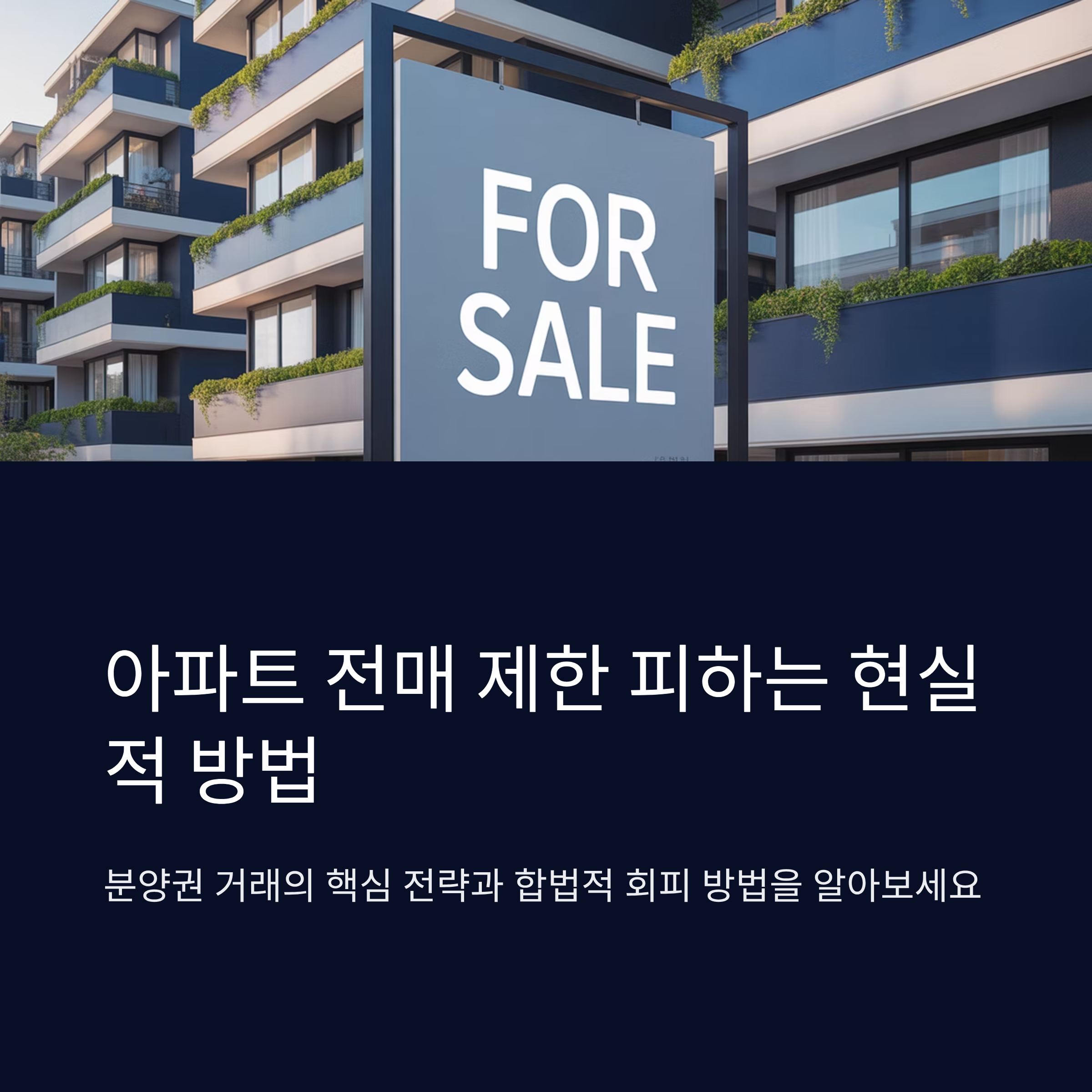 아파트 전매 제한 피하는 현실적 방법