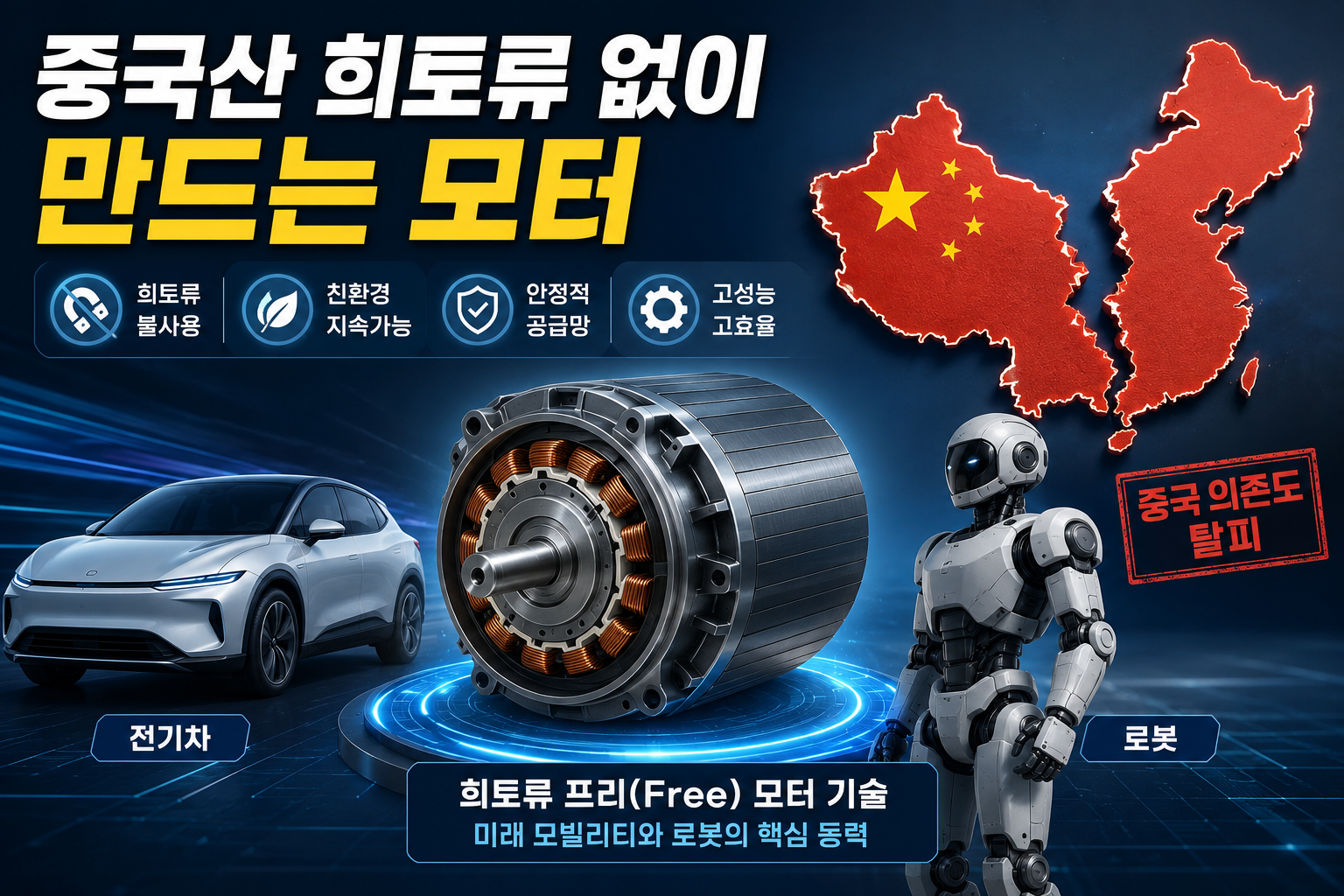 희토류 없이 만드는 모터 이미지