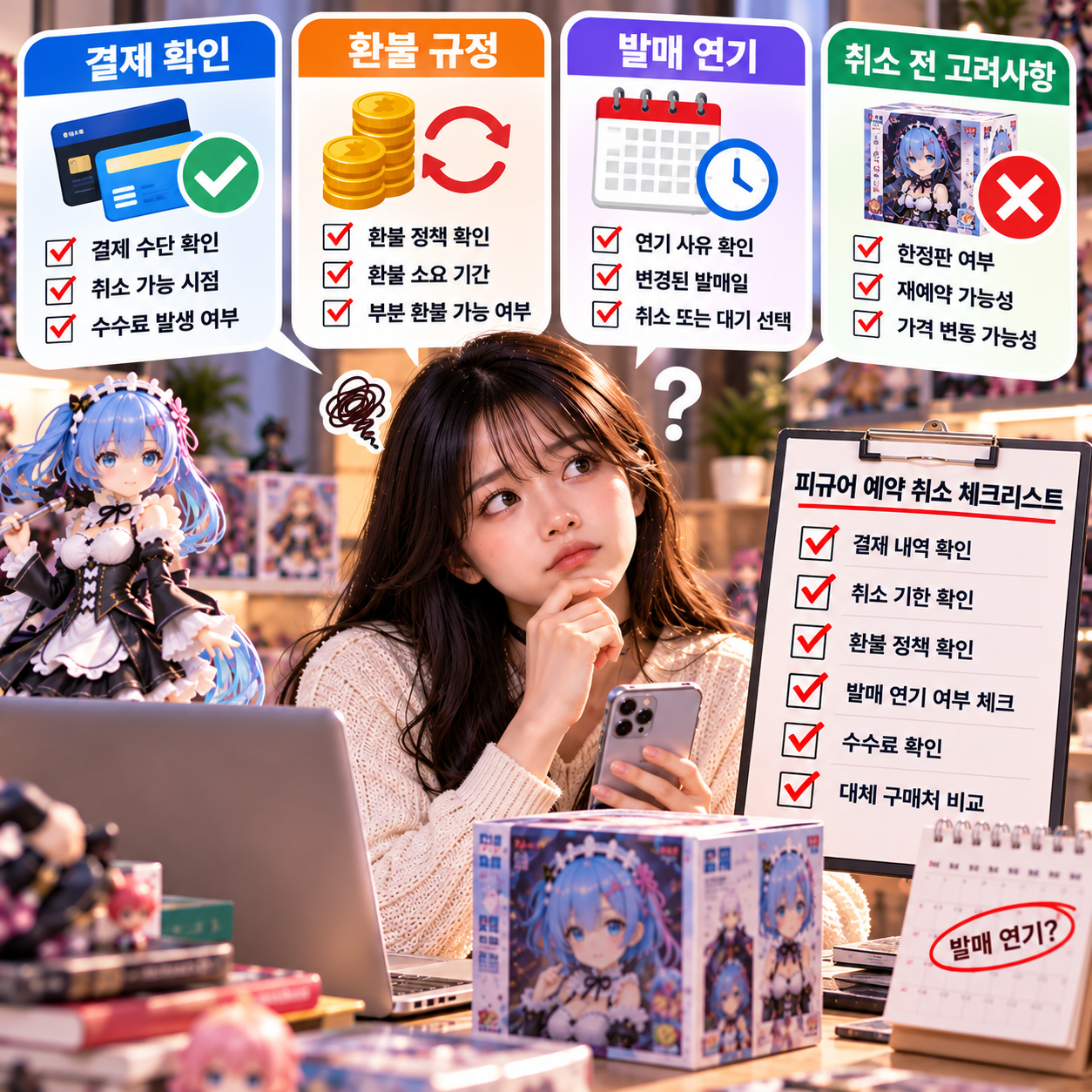 예약한 피규어 취소하기 전 체크할 것