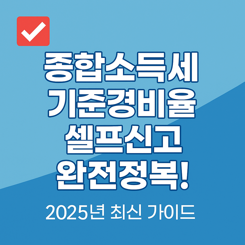 2025 종합소득세 간편장부 기준경비율 신고 방법 완벽 가이드