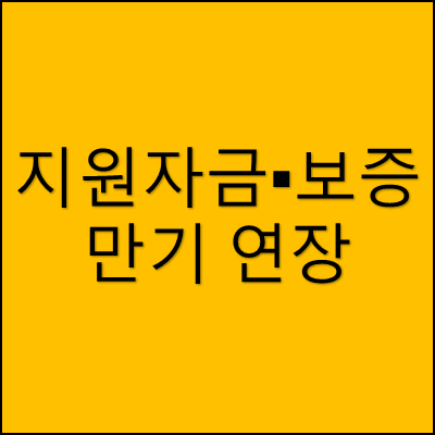 지원자금과 보증 만기 연장 썸네일