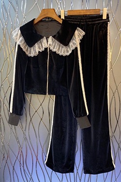 수입N/ 쁘띠카라 벨벳셋업