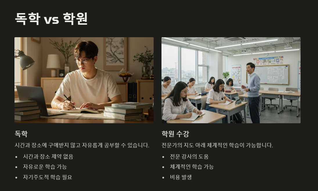 투자자산운용사 시험 준비, 독학과 학원