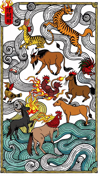 12띠를 설명하는 이미지