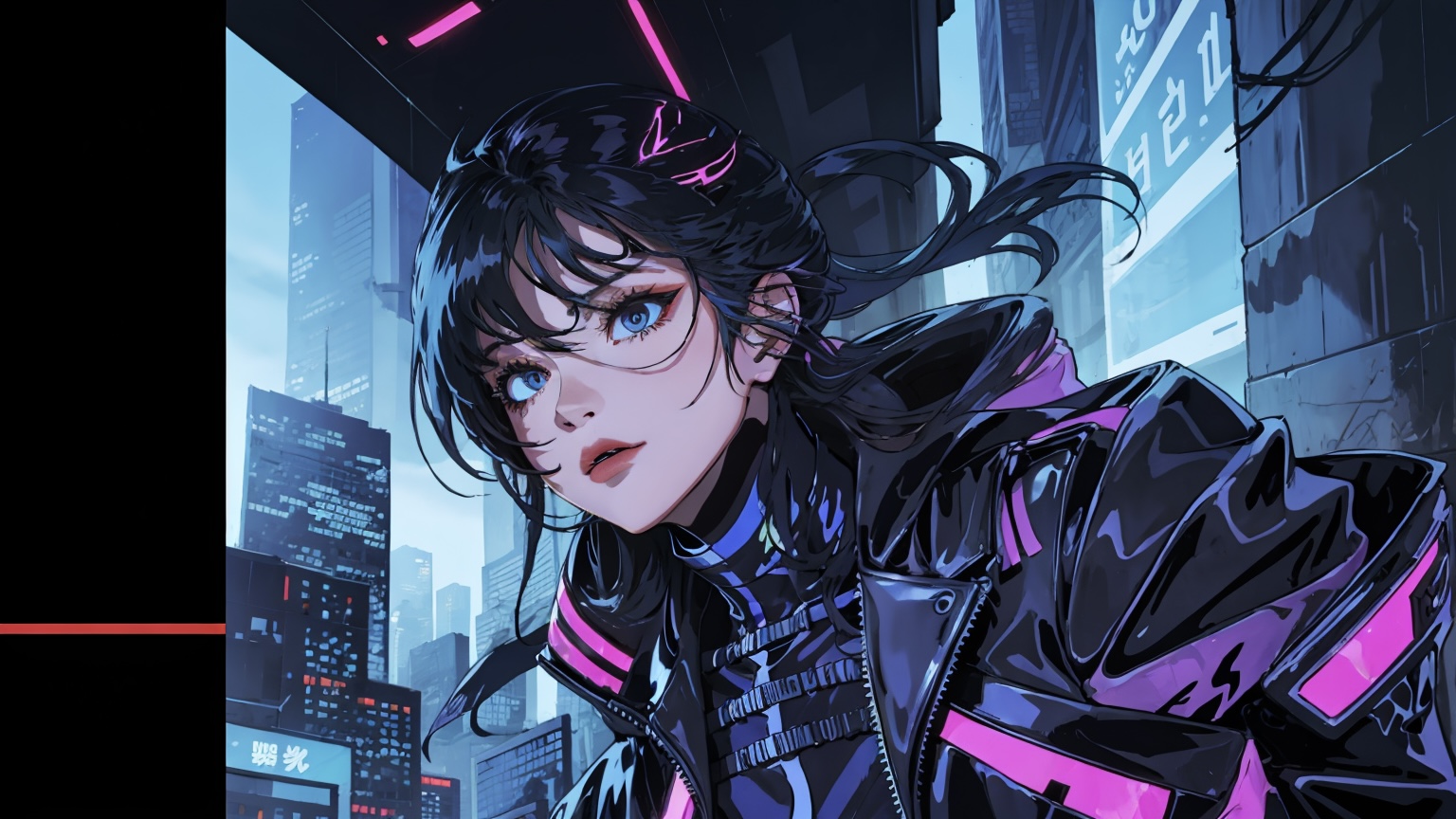 Cyberpunk, fantasy, futuristic wallpaper