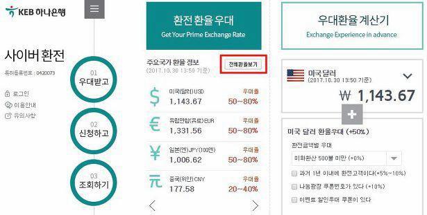 과거 환율조회