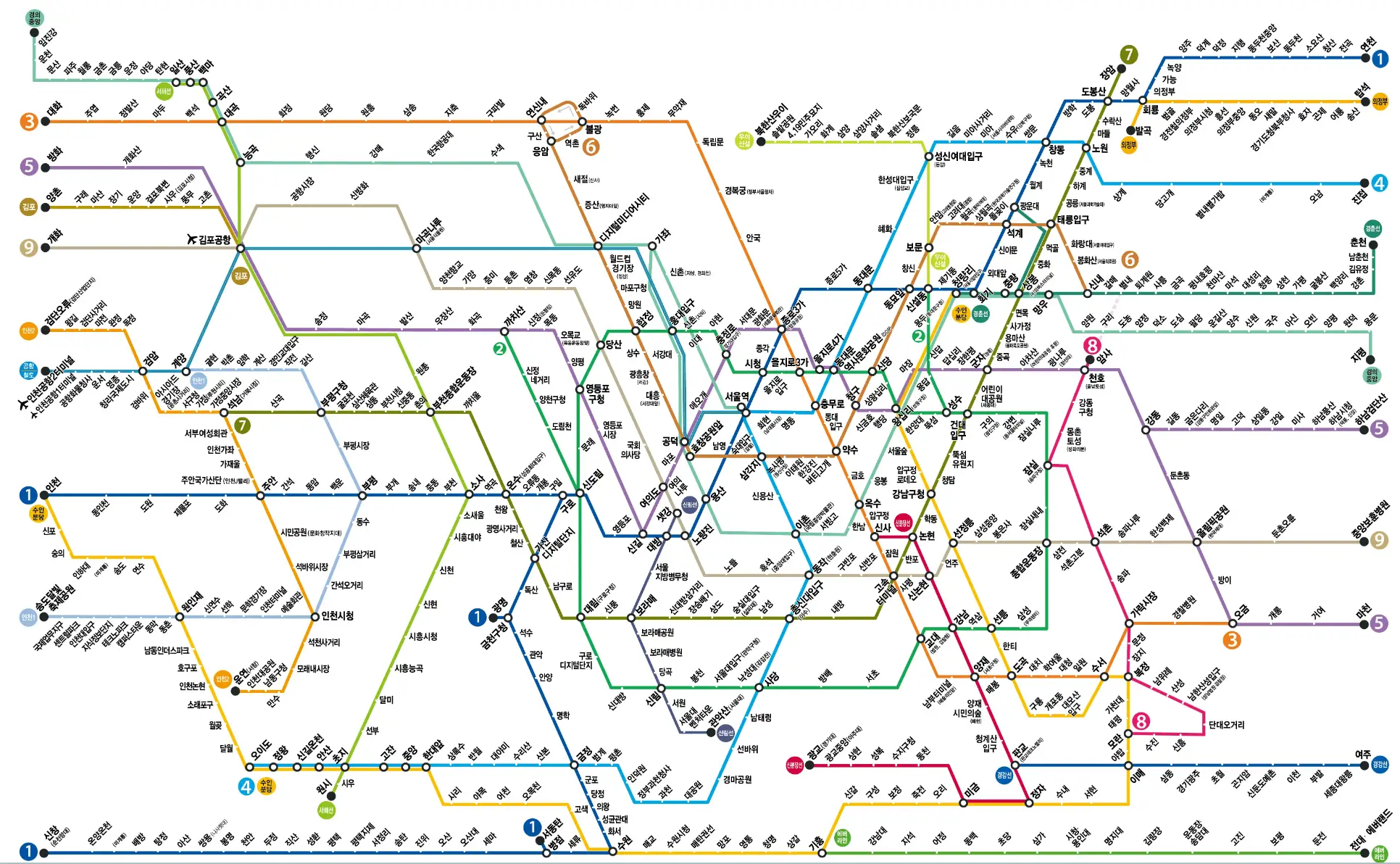 최신-서울-지하철-노선도