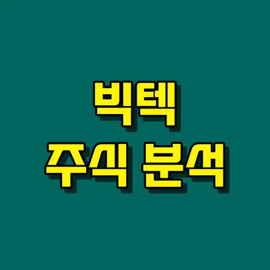 빅텍 주식 분석