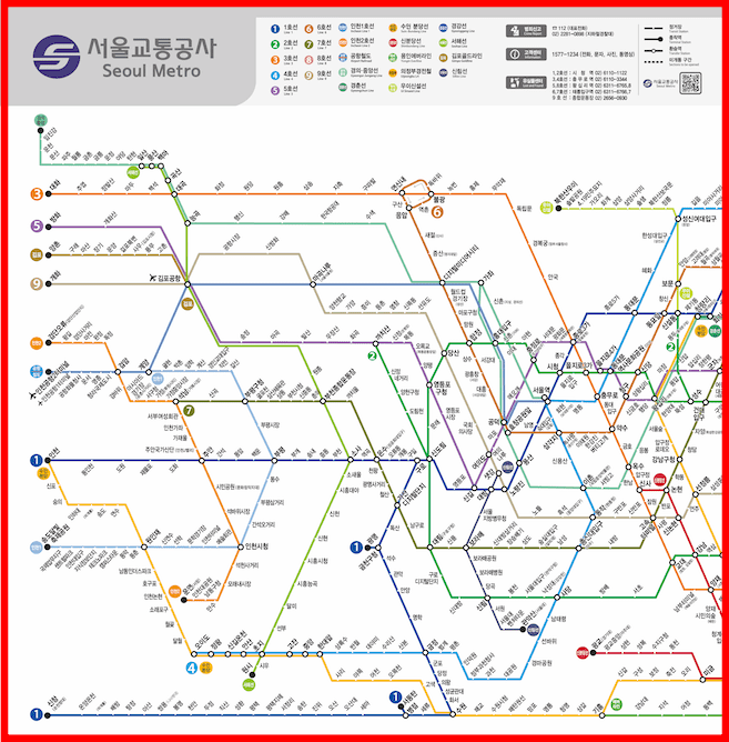 서울 지하철 노선도 크게보기 (이미지 파일)