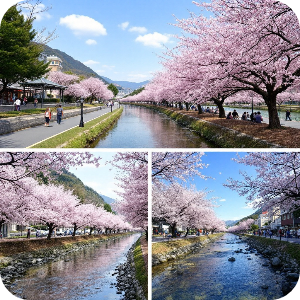 온천천 벚꽃길 이미지