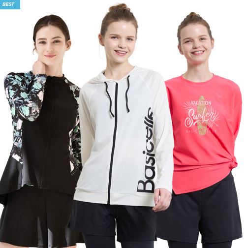 래쉬가드-여성-베이직-엘르