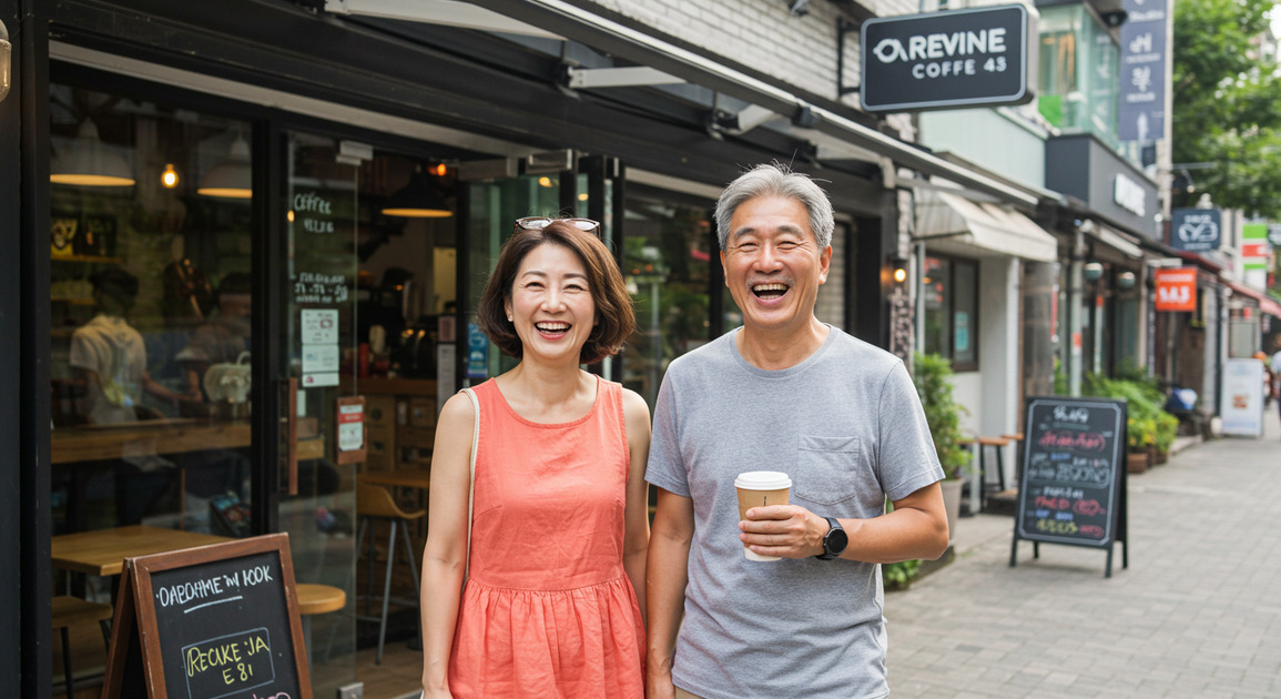 은퇴 후 이민 온 중년 부부 이미지