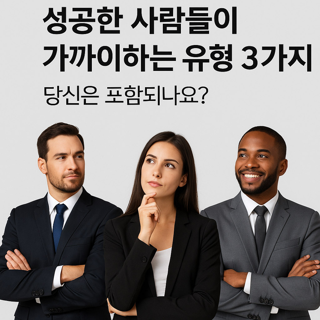 성공한 사람들이 가까이하는 유형 3가지