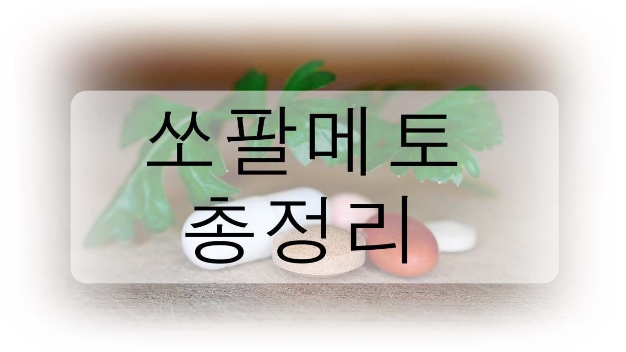 쏘팔메토 총정리! (부작용, 효능, 가격, 복용법)