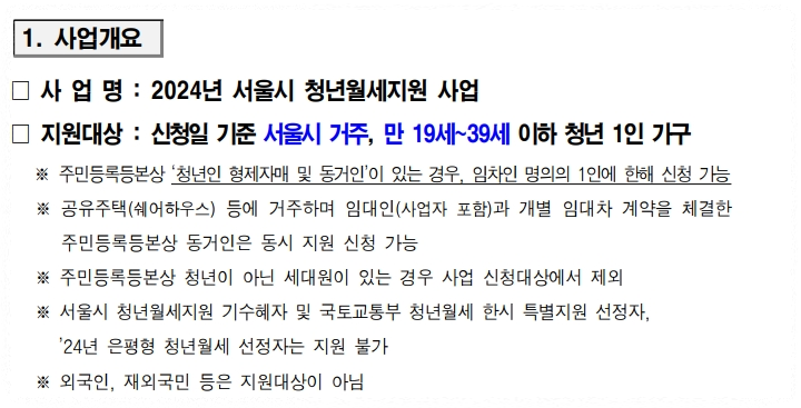 서울시 청년 월세 지원 제도란?
