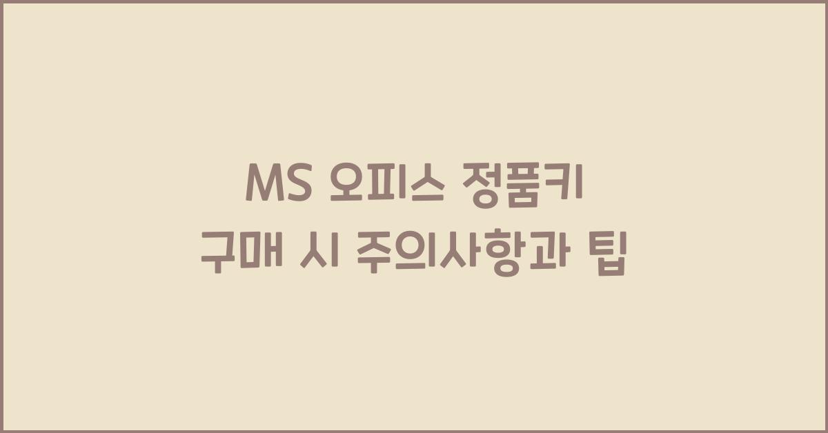 MS 오피스 정품키