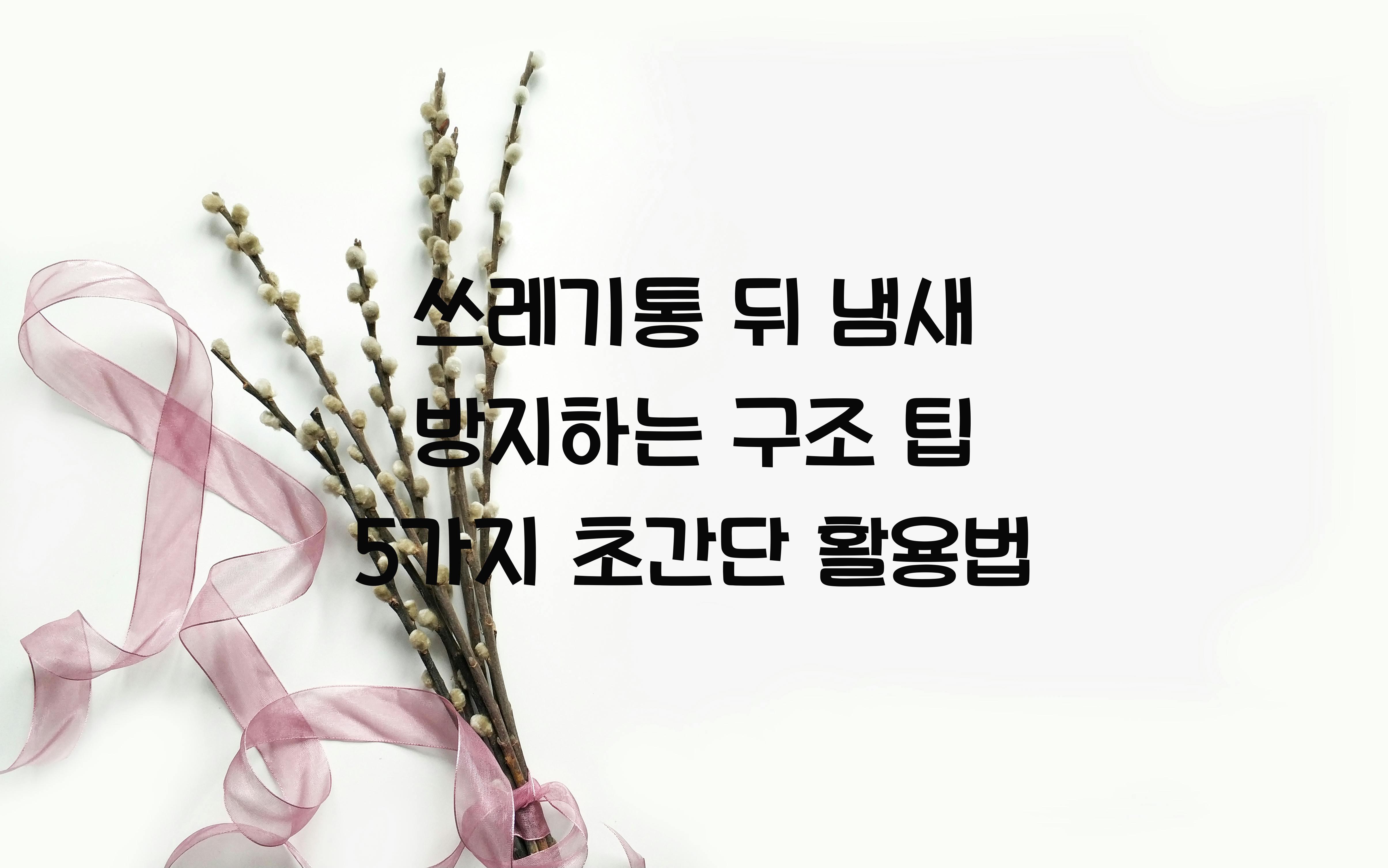쓰레기통 뒤 냄새 방지하는 구조 팁